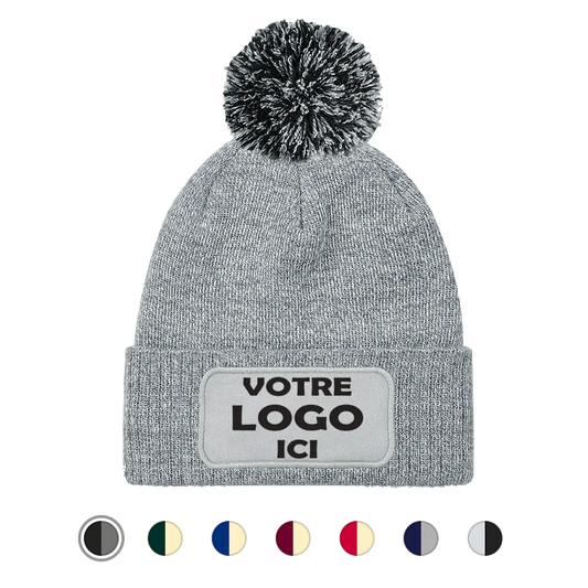 Bonnet pompon personnalisé homme femme