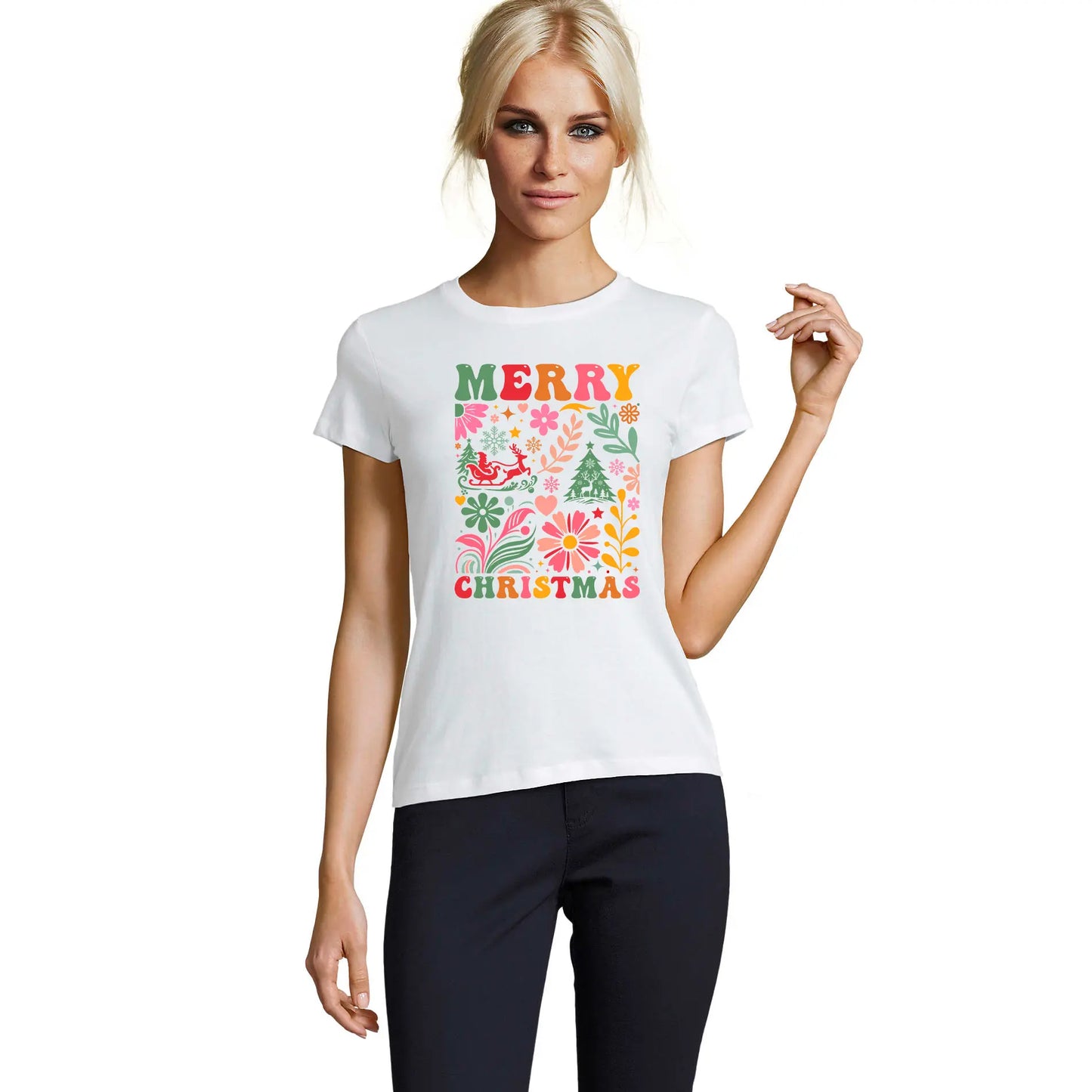Tee-shirt Femme Merry Christmas