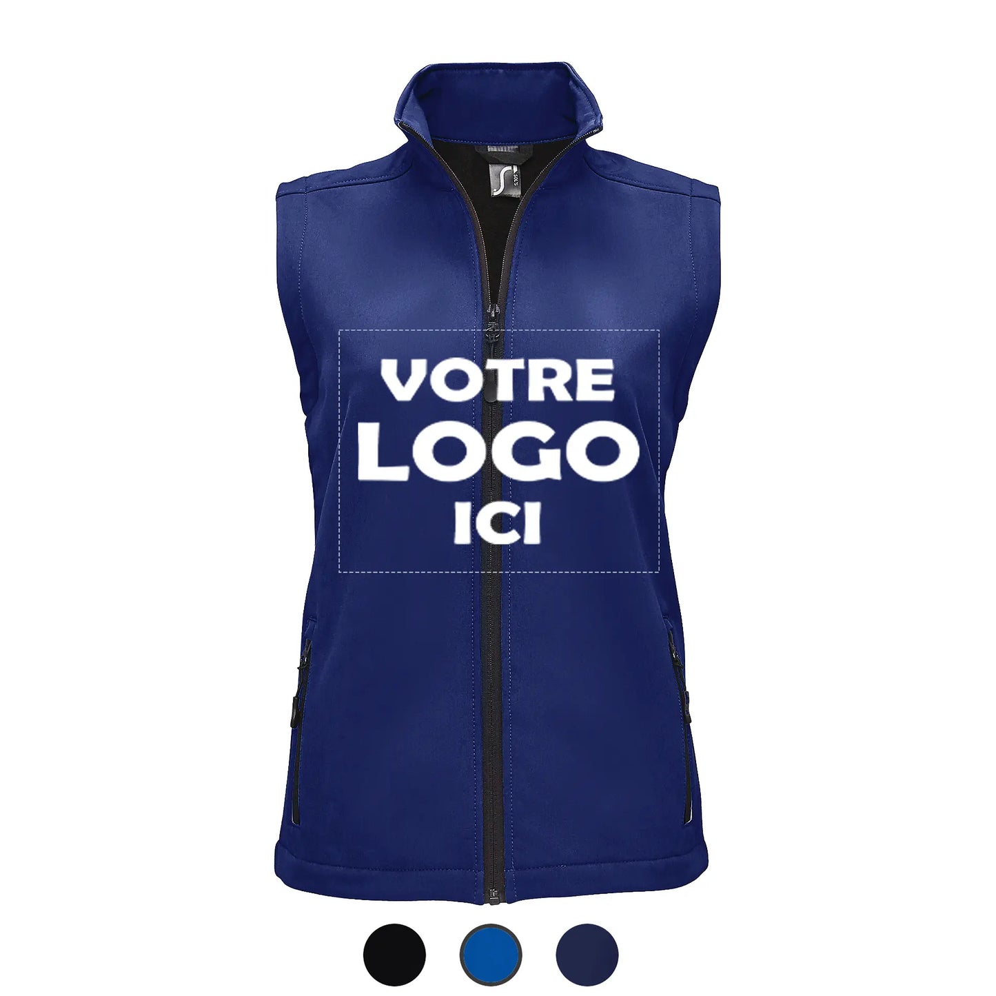 Veste softshell personnalisable sans manche femme CustomVibes