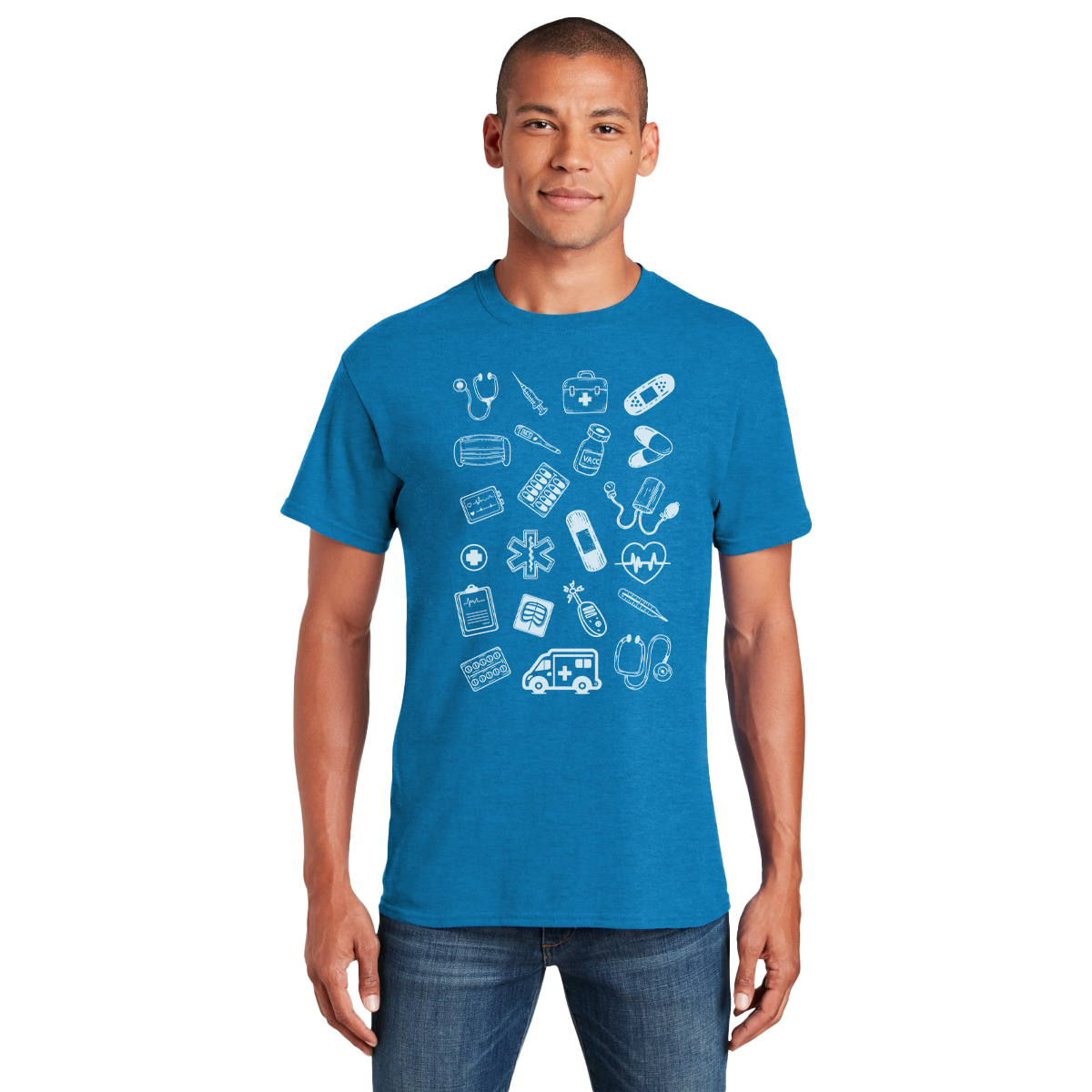 Tee-shirt Bleu saphirs homme Medical Vibes