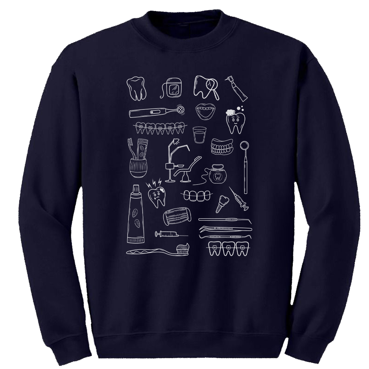 Sweat bleu marine homme Dentiste Vibes