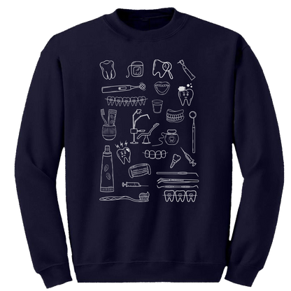 Sweat bleu marine homme Dentiste Vibes