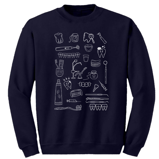 Sweat bleu marine homme Dentiste Vibes