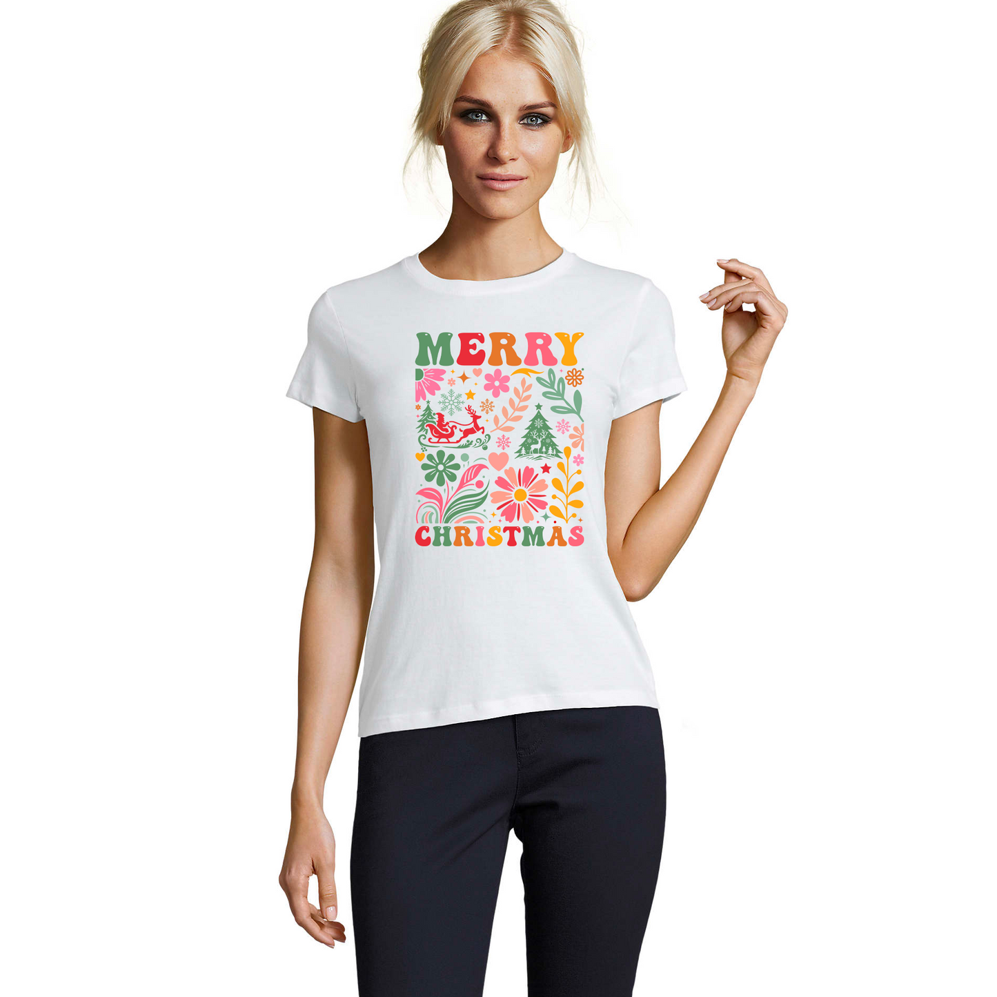 Tee-shirt Femme Merry Christmas