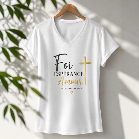 T-shirt Foi Espérance Amour
