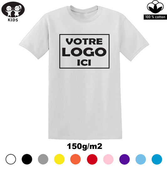 TEE-SHIRT ENFANT PERSONNALISABLE COL ROND 150