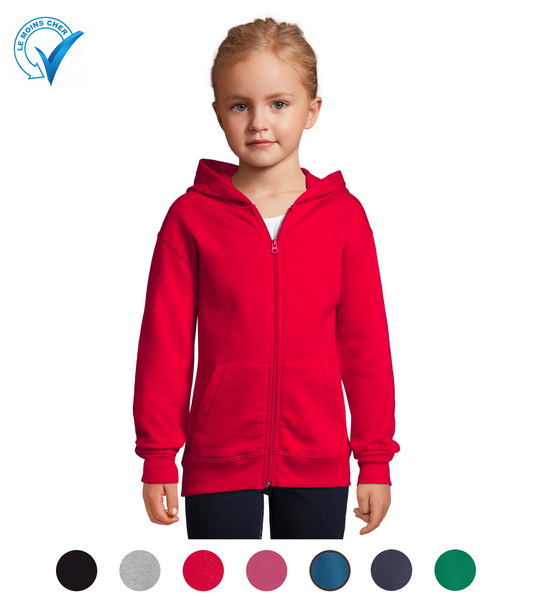 Sweat capuche zippé enfant 260